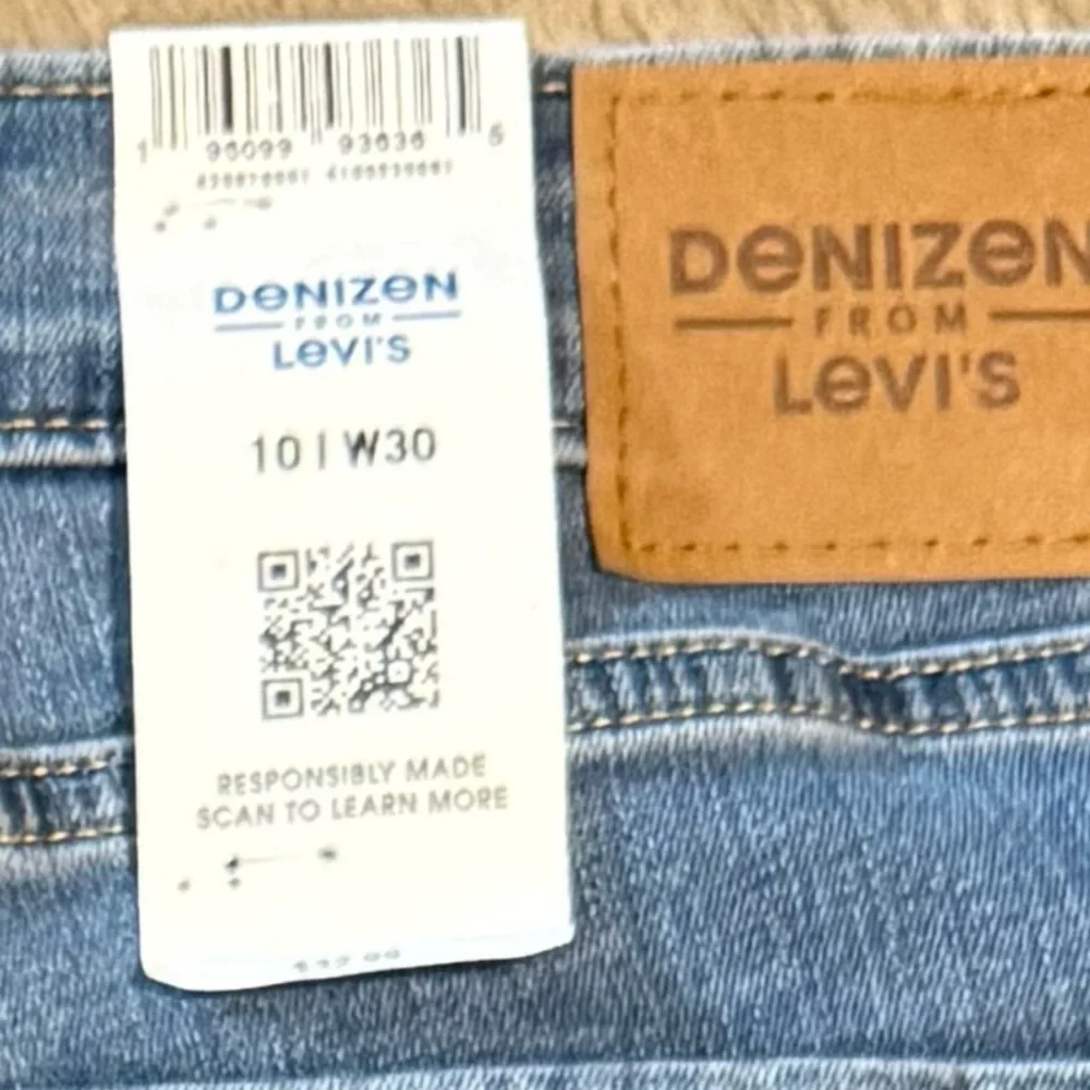 Levi's Blue Straight Leg High Rise Jeans with Slimming Tummy Panel - Picture 6 of 6
